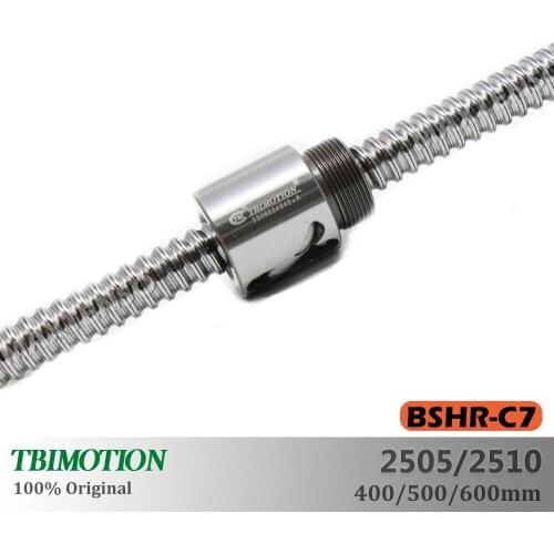 TBI Motion C7 Ball Screw Professional BSH2505 BSH2510 with 400/500/600mm High Precision Mini Ballnut CNC Parts without Flange