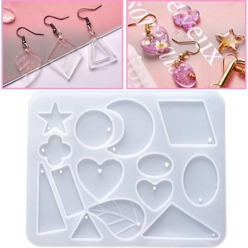 Diy Handmade Silicone Earrings Mold for Necklace Earring Pendant Resin Drop Dangle Resin Earring Mold Jewelry Making Tools