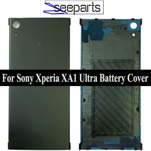 For Sony Xperia XA1 Ultra G3221 Back Housing Glass Rear Battery Cover Door Housing Case Replacement For Sony C7 Battery Cover