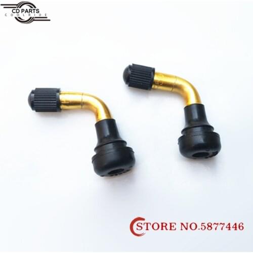 High-quality 10 Inch Electric Scooter Tubeless Tire Valve Pure Copper Valve Elbow Leak-proof Electric Vehicle Tire Valve