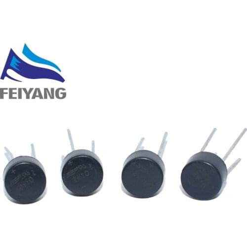 10PCS/Lot New 2W10 2A 1000V Diode Bridge Rectifier replace 2W06 2W08