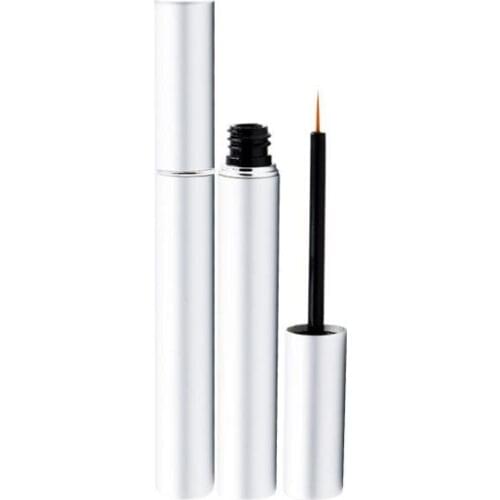 100pcs 5ml Empty Plastic Eye Black Tube Bottles liquid Eyeliner Bottles Mascara Cream Packaging Containers Silver color SN1687