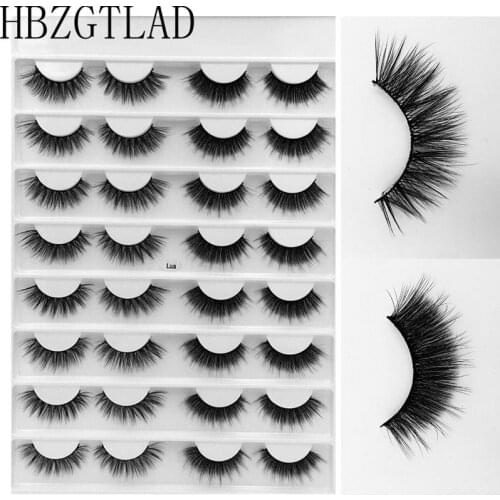 16 Pairs Multipack 3D Soft Mink Hair False Eyelashes Handmade Wispy Fluffy Long Lashes Natural Eye Makeup Tools Faux Eye Lashes