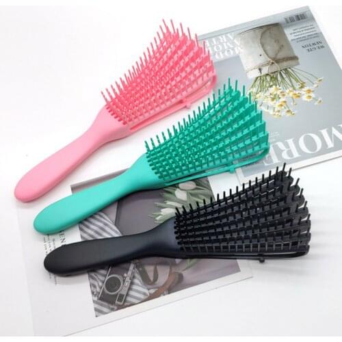 2pcs Detangling Brush Hair Detangler Brush Comb for Afro Textured 3a to 4c Kinky Wavy Thick Long Curly Hair