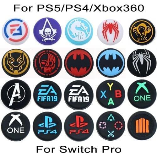 20models 100pcs For PS5 PS4 PS3 Thumb Grip Caps For XBOX ONE 360 Switch Pro NS Controller Joystick Cap Silicone Rubber Cover