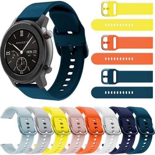 22mm Soft silicone Wriststrap for Huami Amazfit GTR 47mm Lite Band Strap for Amazfit Stratos + 3 Amazfit Pace Bracelet Watchband