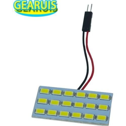 100X Car Dome light 18 SMD 5630 18smd 5730 LED Car Interior roof panel reading Auto with t10 ba9s festoon 2 adapters White 12V