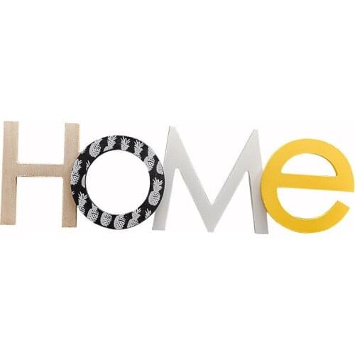 Alphabet Sweet Home Wood Word Sign Decorative Simple Style Wall Letter Decoration Hanging Ornament Room Home Decor Ornament