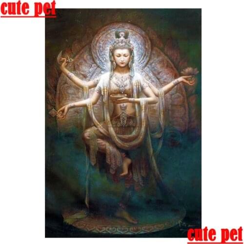 Cute pet diamond painting artworkdiy Religious Bodhisattva Full drill rhinestone mosaic Diamond embroidery cross stitch Handmade