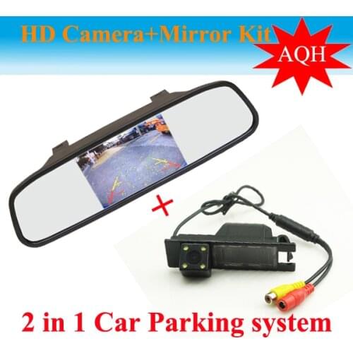 2 in 1 Auto parking System for OPEL Astra H/Corsa D/Meriva A/Vectra C/Zafira B CCD Car Rear View Camera + HD Car rear Mirror