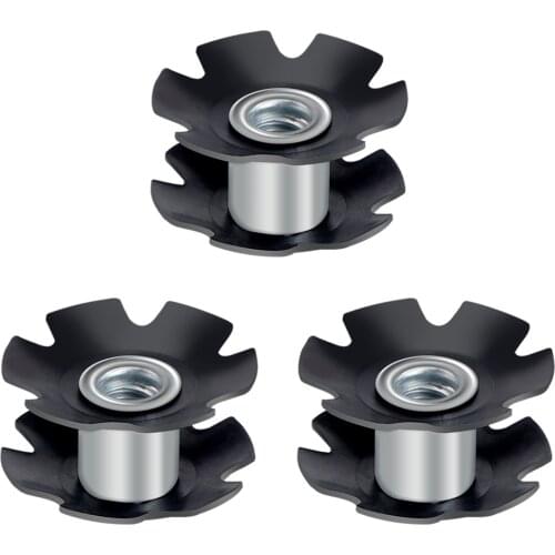 3pcs Mountain Bike Fangled Nut for 28.6mm Front Fork Mount Core Fastening Bolts Bicycle Steer Tube Ahead Headset Star Nuts