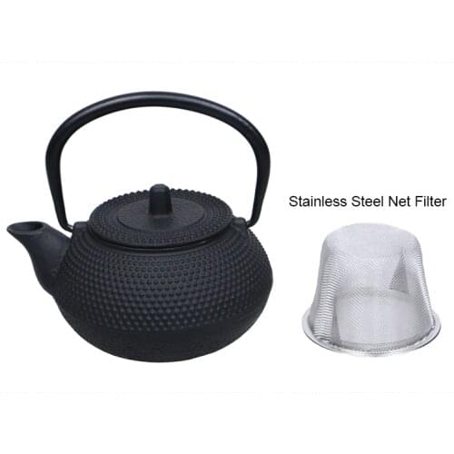 Japan Cast Iron Teapot Tetsubin Kettle Tea Pot Drinkware Tools 300ml Kung Fu Infusers Stainless Steel Net Filter
