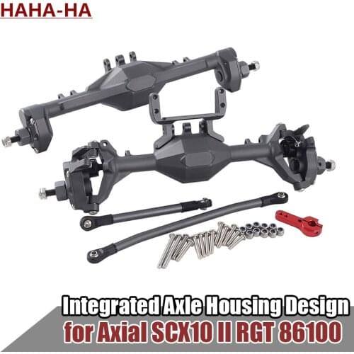 CNC Anodized Integrated Aluminum Front Rear Portal Axle for 1/10 RC Crawler Car Axial SCX10 I & SCX10 II RGT 86100 Redcat GEN8