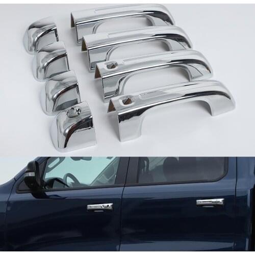 Car Exterior Door Handle Grab Decoration Cover Trim Styling For Dodge Ram 2018 Up High Configuration Model Auto Molding