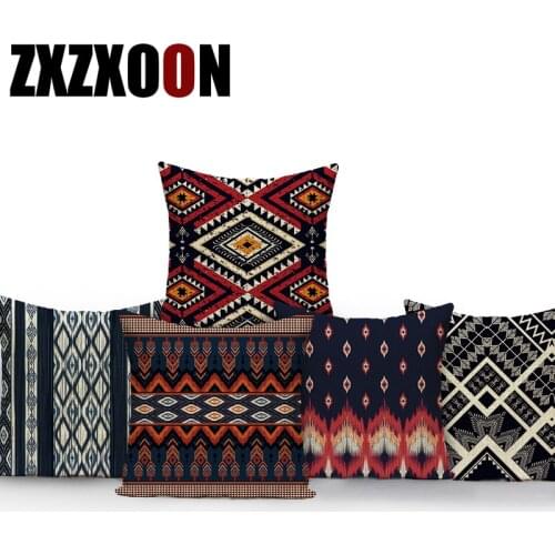 Decorative Throw Pillows Case Colorful Boho Mandala Geometric Polyester Pillow Cushion Cover Funda Cojines for Sofa Home