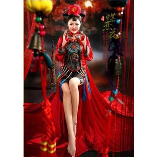 Die Lian Hua Butterfly Love Flower 2015 New Chinese Style National Trend Costume Photo House Personality Special Costumes