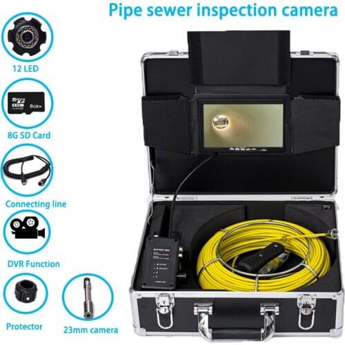 HD1000TVL 23MM Waterproof Snake Pipeline Sewer Inspection Endoscope Camera With DVR Video Recording Function
