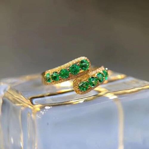 Natural Columbia Emerald Ring Anniversary for Women Finger Ring Green gemstones S925 Silver Fine Jewelry Certificate #Q405