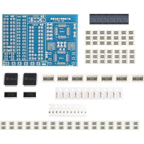 1PCS SMT SMD Component Welding Practice Board Soldering DIY Kit Resitor Diode Transistor By start Learning Electronic
