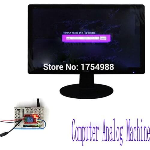 Computer analog machine prop enter password via computer to unlock and get picture clues and open lock escape chamber room