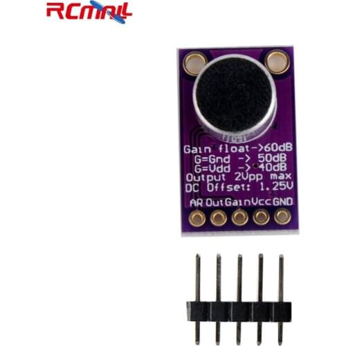 RCmall Electret Microphone Amplifier Stable MAX9814 Auto Gain Control for Arduino FZ2329