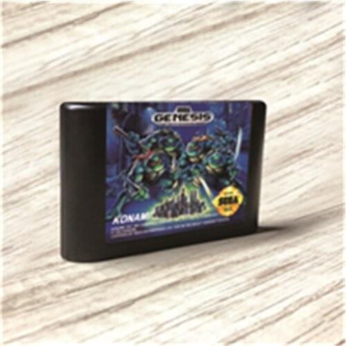 Turtles The Hyperstone Heist - USA Label Flashkit MD Electroless Gold PCB Card for Sega Genesis Megadrive Video Game Console