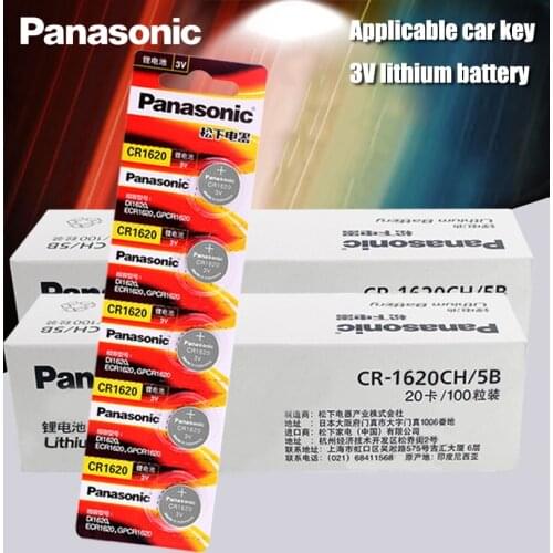 Panasonic Original Product 200Pcs/Lot cr1620 Button Cell Batteries For Watch 3V Li-ion Battery CR 1620 Remote Control Calculator