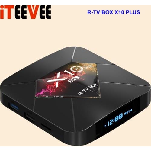 R-TV BOX X10 Plus Android 9.0 smart TV Box Allwinner H6 2.4G WiFi 4GB +32/64GB set top box USB 3.0 6K H.265 smart media 3pcs