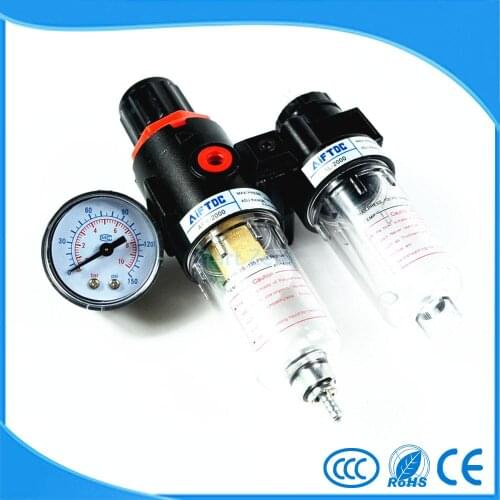 AFC2000 G1/4" Air Filter Regulator Combination Lubricator ,FRL Two Union Treatment oil water separation