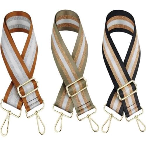 Stripe Bag Straps Women Handbag Belt Shoulder Messenger Crossbody Bag Wide Strap Replacement Bag Strap Adjustable Belt For Bag