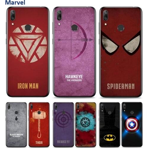 Silicone Cover Marvel Superhero Logo For Huawei P Smart 2021 2020 Z S Mate 40 RS 30 20 20X 10 Pro Plus Lite 2019 Phone Case