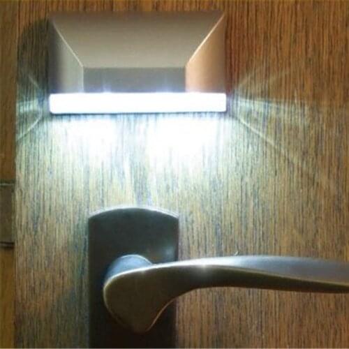 LED Door Lock Night Light With 4 LED Intelligent Auto PIR Door Lock Cabinet Key Induction Small Night Light Sensor Lamp