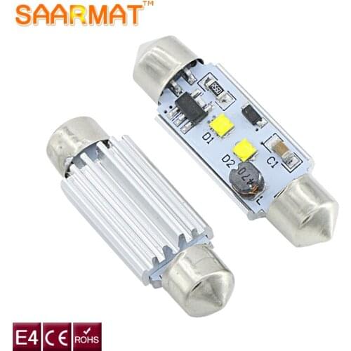 2x C5W C10W LED Car 36mm with Cree chips For Volkswagen VW Golf 4 5 Passat 3B 3BG 3C CC Polo 9N T5 Eos C5W License Plate Lights