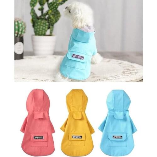 Reflective Dog Raincoat Waterproof Hooded Pet Dog Clothes Jumpsuit Outdoor Puppy Kitten Rain Coat Jacket Pet Accessories S-3XL