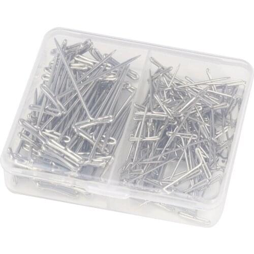 100PCS Mix Size 53/45MM T Pins for Craft Jewelry Knitting Sewing Crafting T-pins for Holding Wigs Display on CanvasHead
