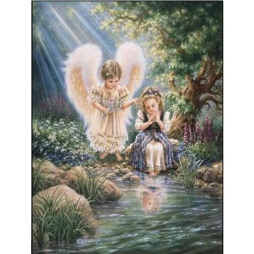 Cross Stitch Embroidery Angel Girl Portrait Diamond Painting DIY Needlework Kits Home Decoration GJ816
