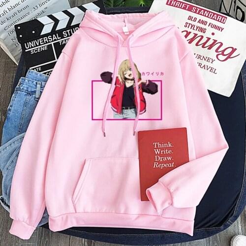 Wonder Egg Priority Anime Hoodies Kawai Rika Print Women Cool Girl Carton Loose Sweatshirt Aesthetic Kawaii Fashion Streetwears