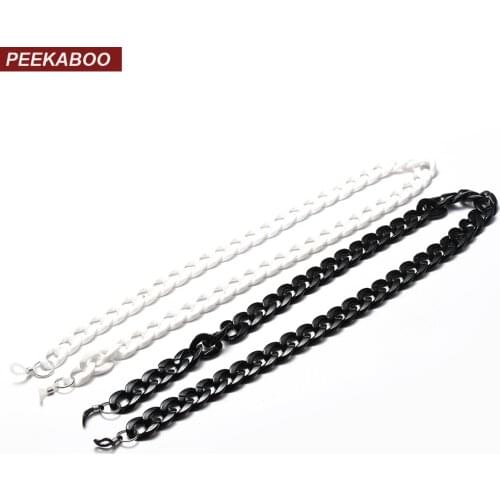 Peekaboo white black reading glasses chain fashion 2019 PC women necklace cord for glasses sun eyewear accessories female