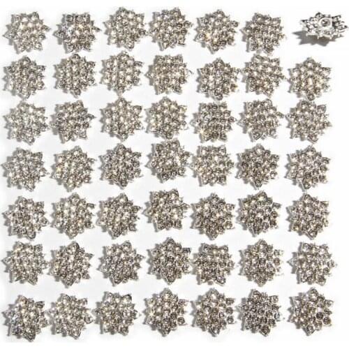 10PCS 18mm 0.7" Clear Shank Back Star Crystal Rhinestone Buttons for Sewing Shoe Cloth