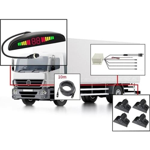 12 - 24V Reversing -Radar Detection System / General Purpose Truck Car / Waterproof Anti-Jamming -Radar