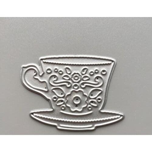 2021 Coffee Cup Metal Cutting Dies DIY Scrapbooking Paper Photo Album Crafts Mould Cards Embossing Mold Stencils for Decor
