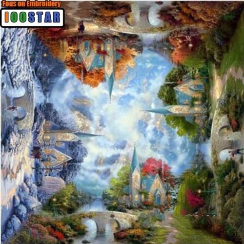 3D DIY Diamond Painting four seasons scenery Resin Needlework Home Decor Full Rhinestone Mosaic 5D Diamond Embroidery