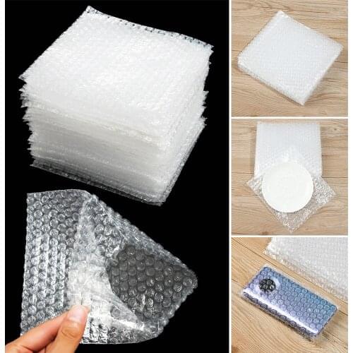 50Pcs PE Clear Bubble Bag White Bubble Foam Packing Bags Envelope Plastic Protective Wrap Shockproof Cushioning Bag