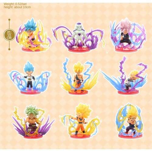 9 Pieces/set Do Son Goku Vegeta IV Broli Frieza Dragon Ball Anime Characters Classic Model Childrens Gift Toys Movable Dolls