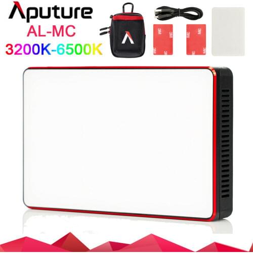 Aputure AL-MC Portable LED Light 3200-6500K CCT Control mini RGB light Sidus Link app For Sony Canon Nikon