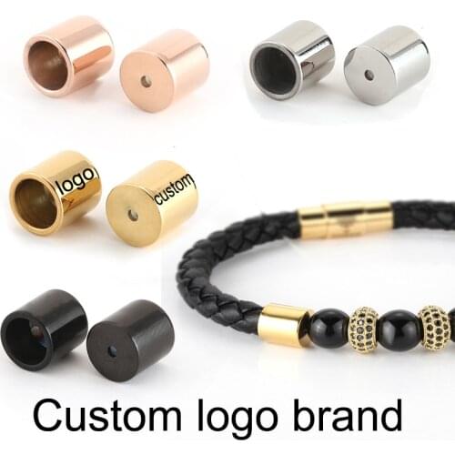 Beads for Jewelry Making Supplise Gold Tube Beads Bracelet Make Diy Accessories Findings Vintage Stainless Steel 2pcs Big Hole