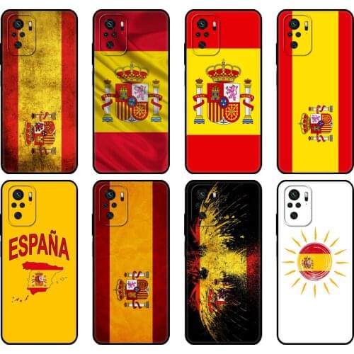 Black tpu Case For Xiaomi Redmi 9T Case Redmi Note 9T Note 10 Pro Case Spain Spanish flag camp nou