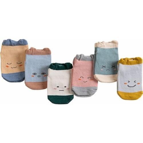 Childrens Socks Infant Baby Non-slip Floor Socks three-dimensional Boat Socks Cotton Boys and Girls Cartoon Socks