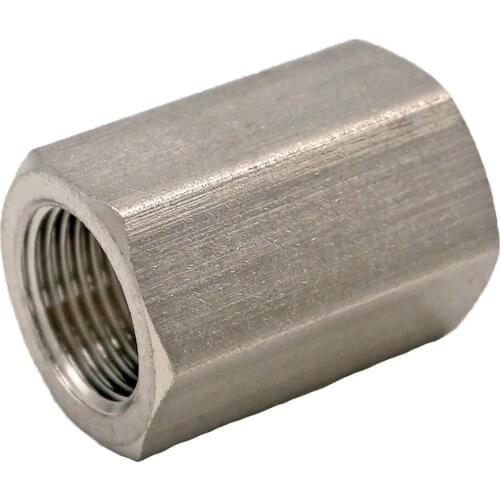 304 Stainless Steel Hex Nut Rod Pipe Fitting Connector Adapter 3/8" BSP Female Threaded Max Pressure 2.5 Mpa