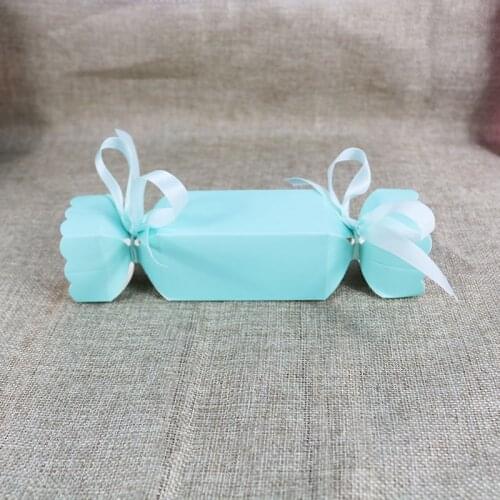 Blue Pink Paper Candy Boxes Gift Bag Wedding Gift Box Baby Shower Favors Birthday Party Christmas Supplies Wedding Decoration